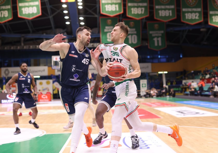 Mecz Orlen Basket Ligi - Śląsk Wrocław - Dziki Warszawa w hali Orbita (23 grudnia 2025 r.).
