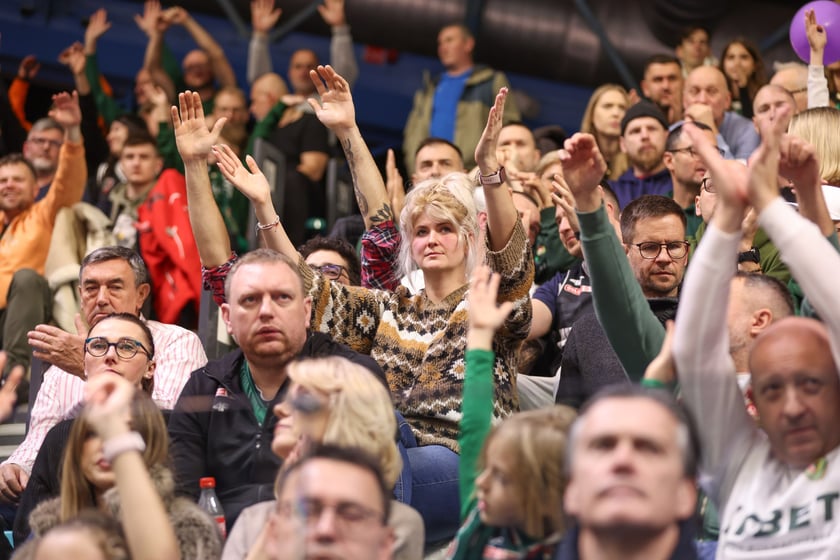 Mecz Orlen Basket Ligi - Śląsk Wrocław - Dziki Warszawa w hali Orbita (23 grudnia 2025 r.).