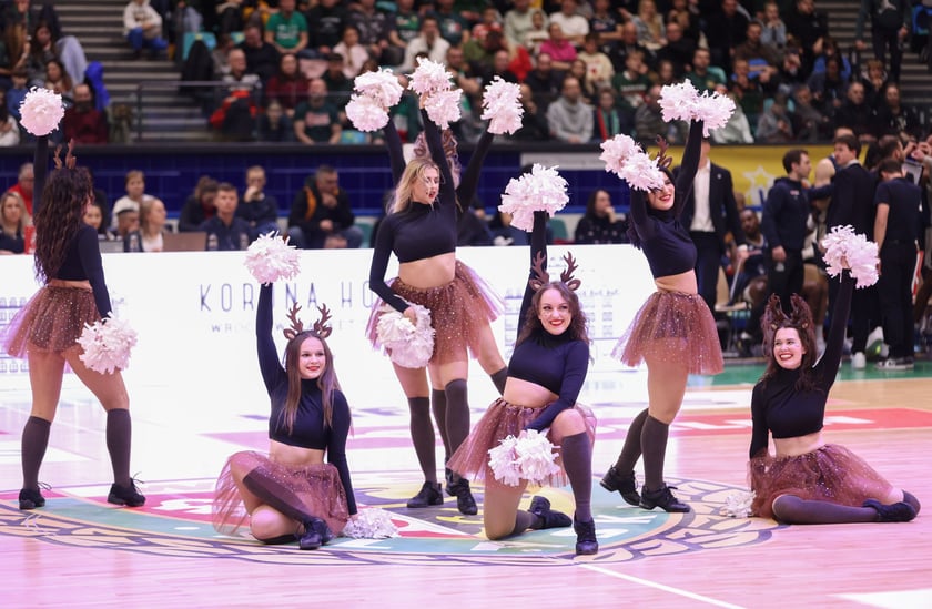 Mecz Orlen Basket Ligi - Śląsk Wrocław - Dziki Warszawa w hali Orbita (23 grudnia 2025 r.).
