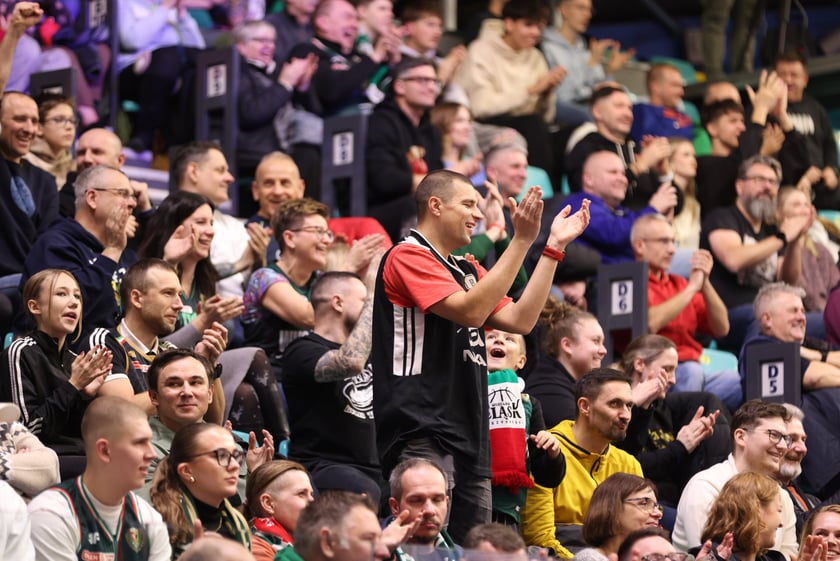 Mecz Orlen Basket Ligi - Śląsk Wrocław - Dziki Warszawa w hali Orbita (23 grudnia 2025 r.).