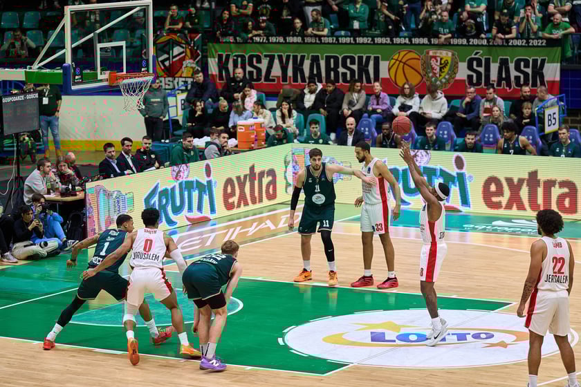 Mecz koszykówki Śląsk Wrocław - Hapoel Midtown Jerozolima 6 stycznia w hali Orbita.