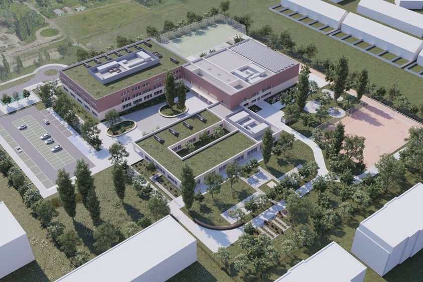 Wizualizacja ZSP przy ul. Zwycięskiej.