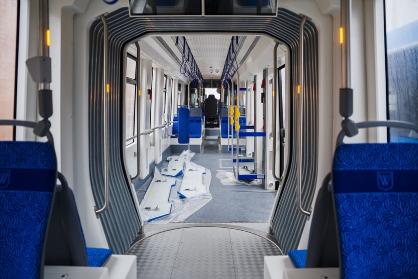 Nowy tramwaj PESA 146N Twist dostarczony do zajezdni MPK Borek z Bydgoszczy.