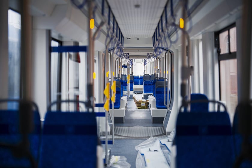 Nowy tramwaj PESA 146N Twist dostarczony do zajezdni MPK Borek z Bydgoszczy.