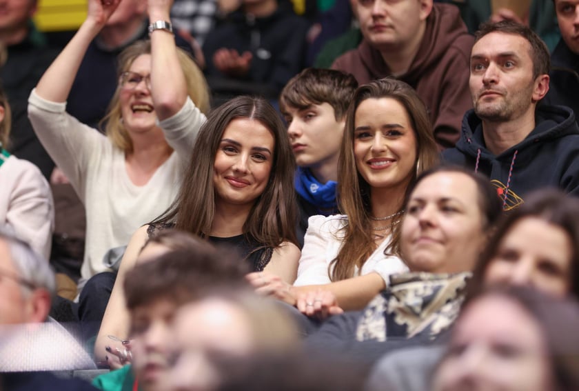 Kibice podczas meczu Śląsk Wrocław - Cedevita Olimpija Ljubljana, 10 lutego 2026 r. w Hali Orbita.