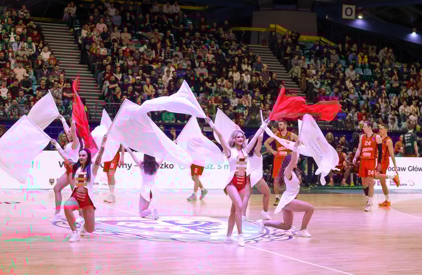 Kibice podczas meczu Śląsk Wrocław - Cedevita Olimpija Ljubljana, 10 lutego 2026 r. w Hali Orbita.