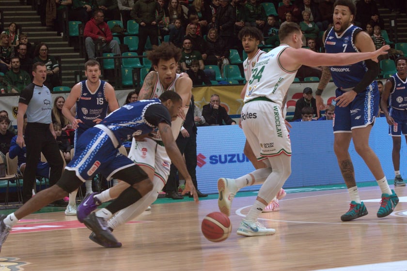 Mecz koszykówki Śląsk Wrocław - MKS Dąbrowa Górnicza w hali Orbita, 5 marca 2026 r.