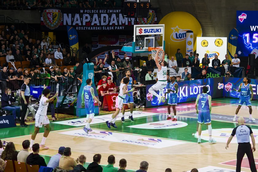 Mecz koszykówki Śląsk Wrocław - Górnik Wałbrzych w Hali Stulecia 10 marca 2026 r.