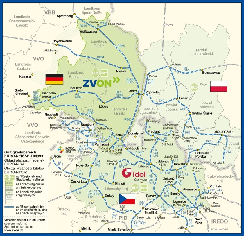 Mapa EURO-NYSA Ticket