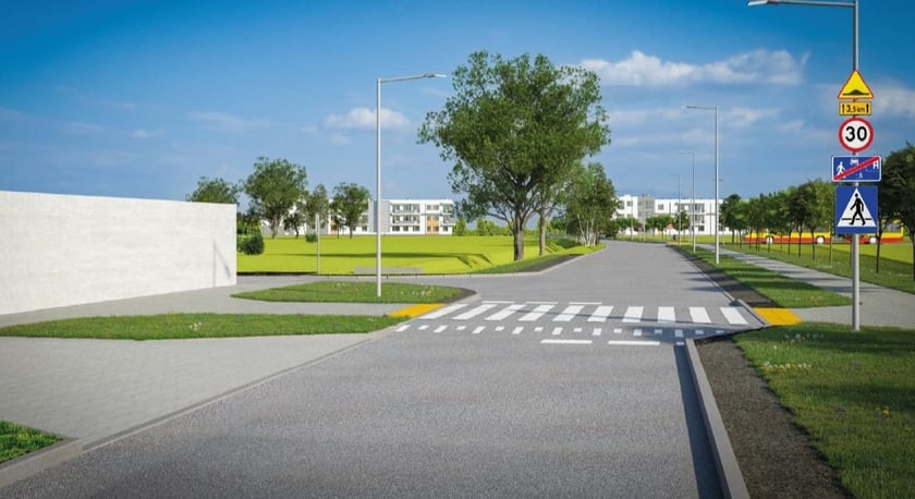 Wizualizacja ul. Kminkowej po przebudowie