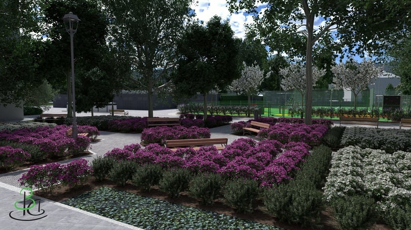 Wizualizacja podwórka po planowanych pracach