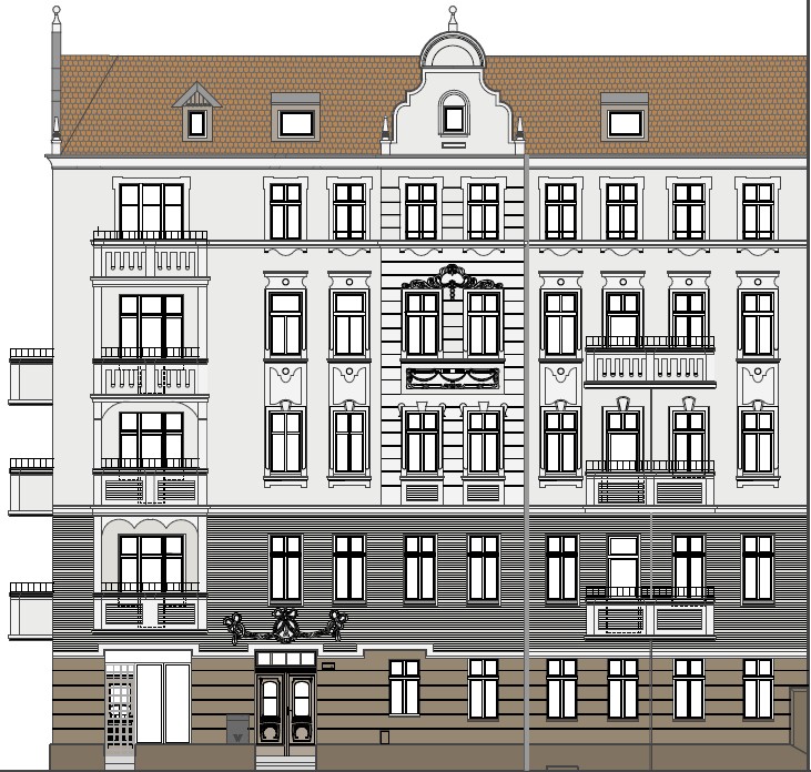 Powiększ obraz: Remont elewacji kamienicy przy ul. Łowieckiej 9