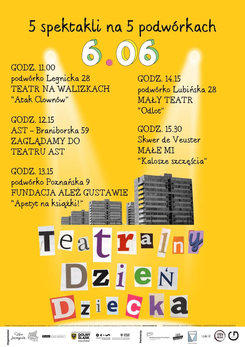 Powiększ obraz: Plakat tegorocznej edycji Teatralnego Dnia Dziecka