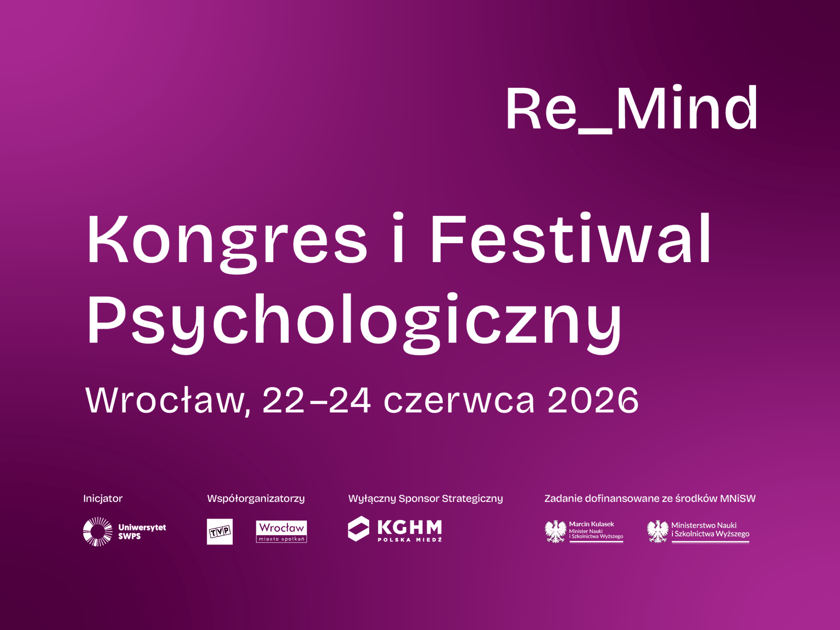 Powiększ obraz: <p>Grafika promująca Kongres i Festiwal Psychologiczny Re_Mind</p>