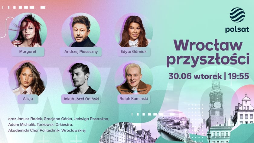Powiększ obraz: Wykonawcy podczas koncertu "Wrocław Przyszłości" 30 czerwca na Placu Wolności