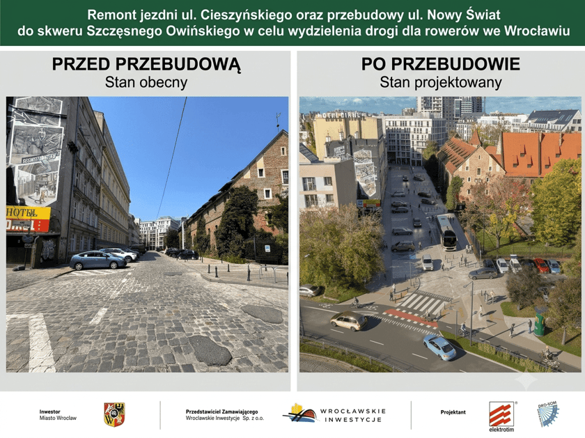 Powiększ obraz: Cieszyńskiego PRZED I PO