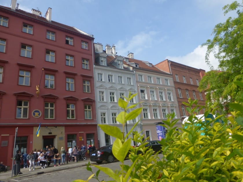 Odnowione kamienice przy pl. Nankiera
