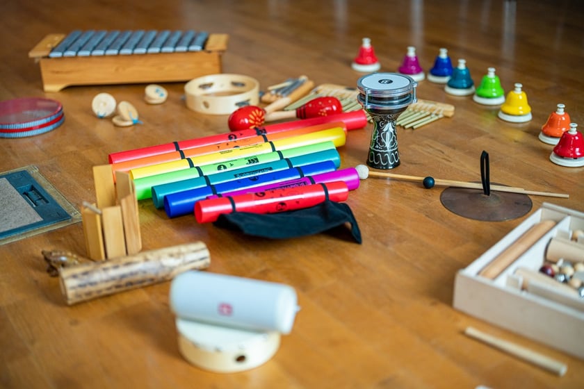 Instrumenty używane w trakcie muzykoterapii