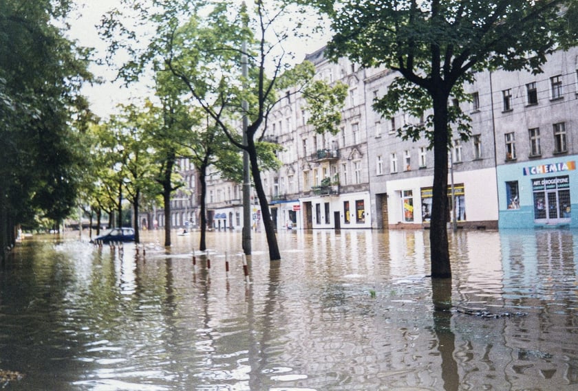 ul. Trzebnicka, Wrocław, powódź 1997