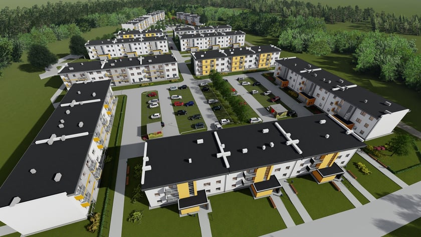 Osiedle o nazwie Leśnica IX ma powstać do końca 2023 roku. Łącznie powstanie tu m.in. 301 mieszkań na wynajem, 10 lokali użytkowych i 379 miejsc parkingowych.