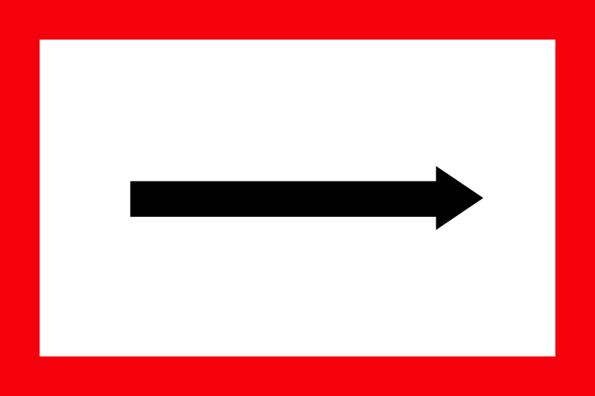 Nakaz ruchu w kierunku wskazanym przez znak B1