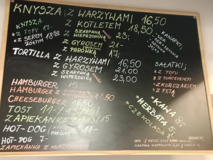 Wrocławska knysza zachwyca smakiem. Ceny z baru MiSt