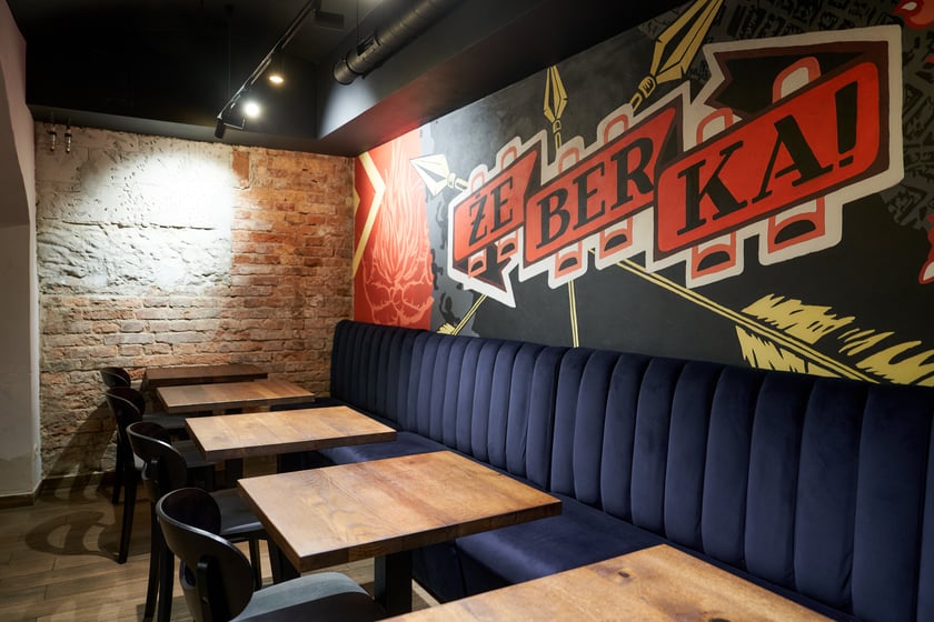 Wnętrze wrocławskiej restauracji Żeberka!