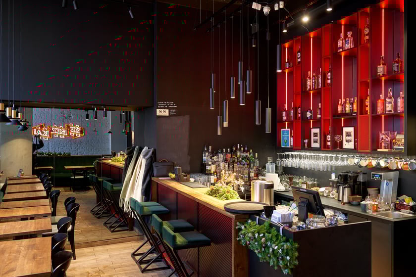 Wnętrze wrocławskiej restauracji Żeberka!