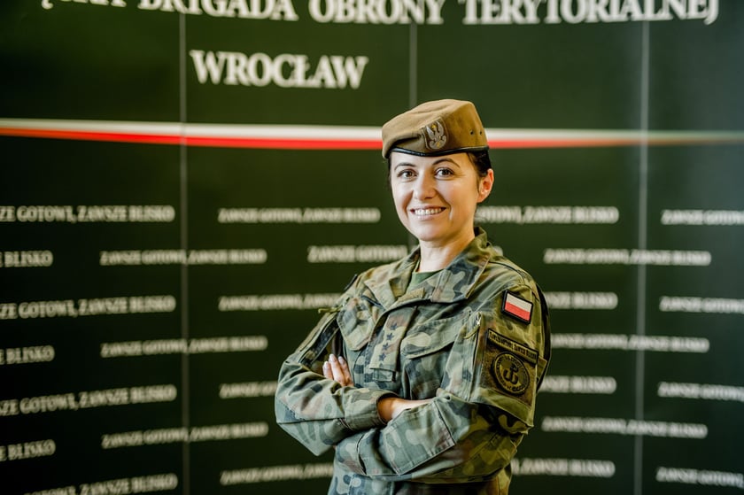 Major Renata Mycio, oficer prasowy 16. Dolnośląskiej Brygady Obrony Terytorialnej
