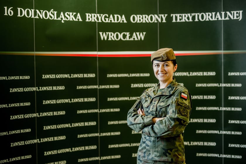 major Renata Mycio, oficer prasowy 16. Dolnośląskiej Brygady Obrony Terytorialnej