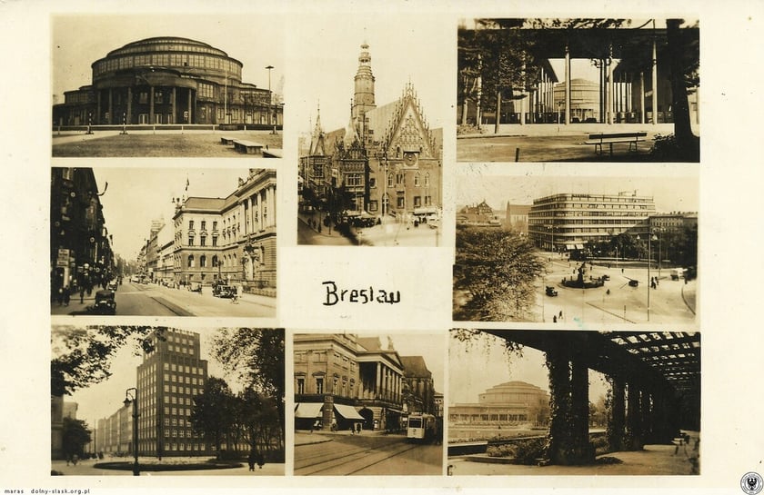 pocztówka z Breslau, lata 30. XX wieku