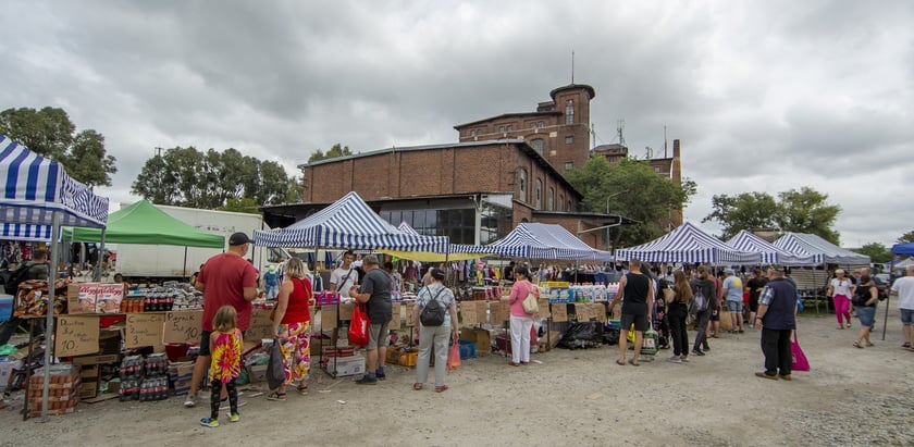 Targowisko na Młynie Sułkowice we Wrocławiu w każdą niedzielę przyciąga tłumy kupujących i sprzedających