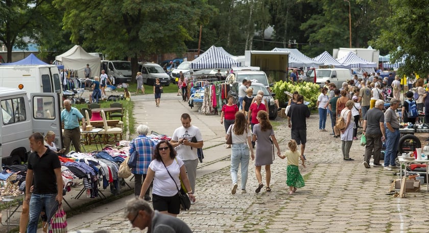 Targowisko na Młynie Sułkowice we Wrocławiu w każdą niedzielę przyciąga tłumy kupujących i sprzedających