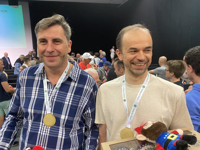 Mistrzowie świata: Krzysztof Buras (z lewej) i Piotr Lutostański