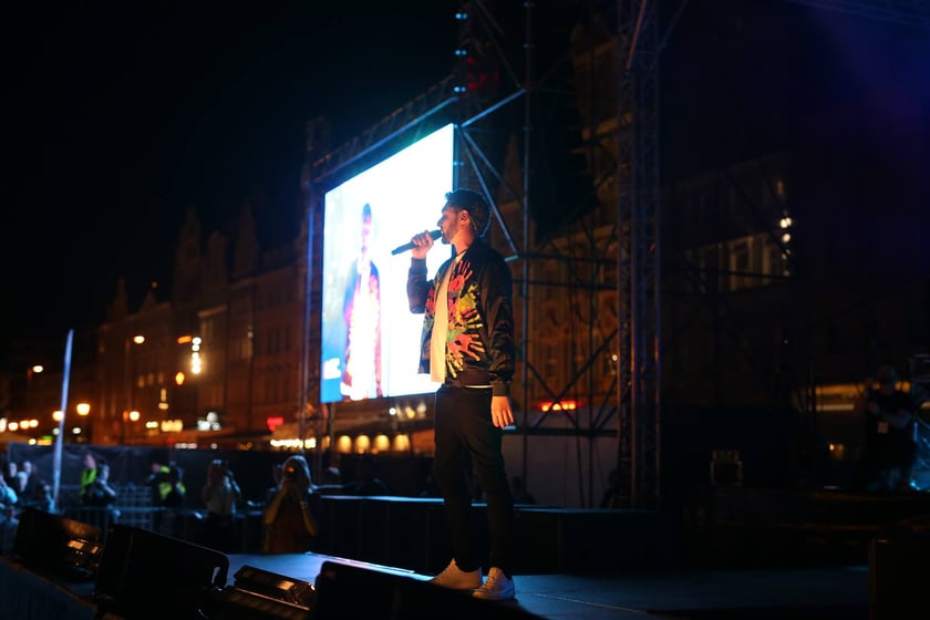 Koncert Kamila Bednarka na wrocławskim Rynku - 9 września 2022 r.