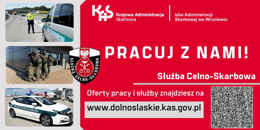Dolnośląska Krajowa Administracja Skarbowa szuka osób chętnych do pracy we Wrocławiu, Legnicy, Wałbrzychu i Zgorzelcu.