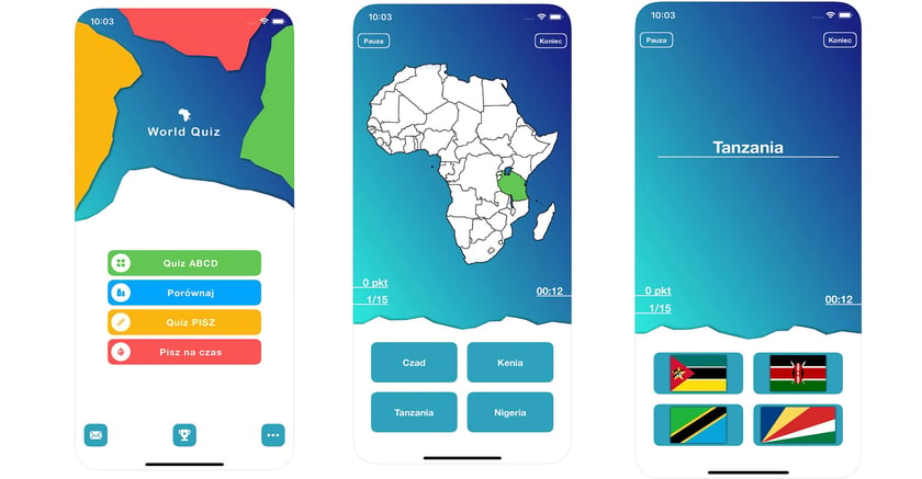 World Quiz: Learn Geography to aplikacja, kt&oacute;ra poprawi lub utrwali Twoją wiedzę z nazw stolic, położenia państw i flag. Forma quizu sprawi, że nauka geografii sprawi Ci przyjemność!