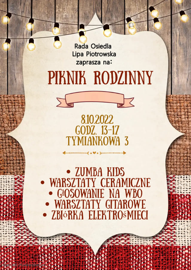 piknik osiedlowy Lipa Piotrowska