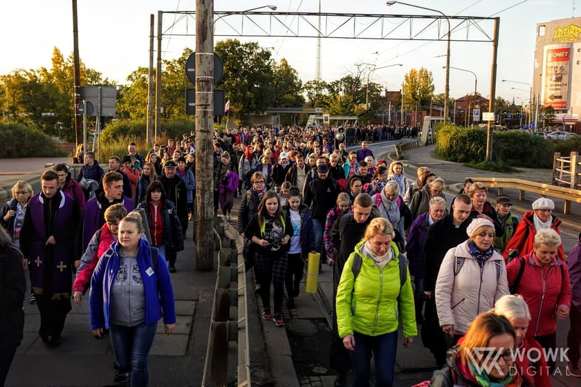 Uczestnicy Pieszej Pielgrzymki Wrocławskiej