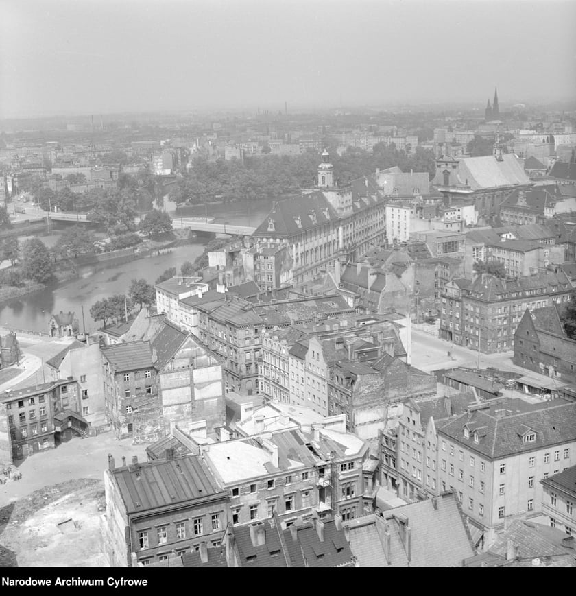 Wrocław w latach 60. XX w. Panorama Wrocławia