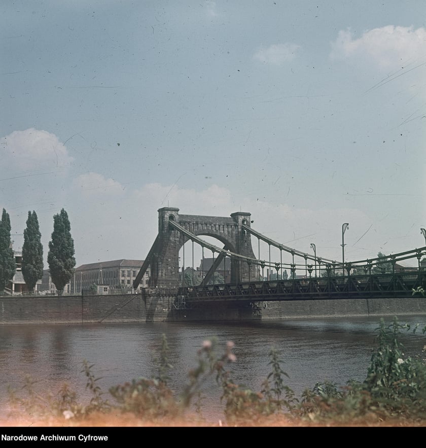 Wrocław w latach 60. XX w. Most Grunwaldzki