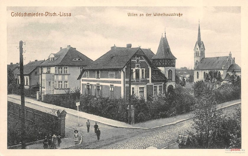 Leśnica, skrzyżowanie obecnych ulic Łącznej i Skoczylasa w roku 1915