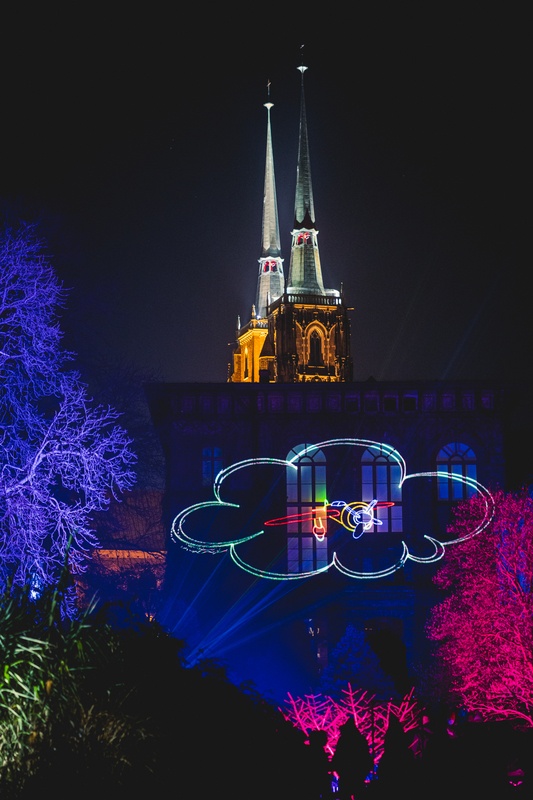 Na zdjęciu iluminacja Ogrodu Botanicznego we Wrocławiu w poprzednich latach