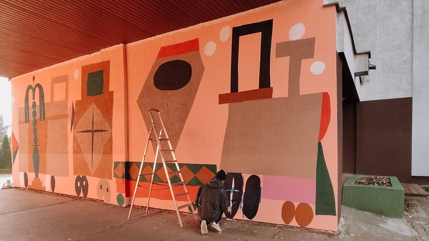 Na zdjęciu mural Pawła Mildnera na osiedlu Karłowice-Różanka
