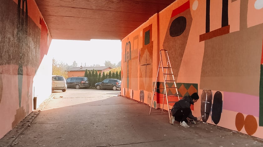 Na zdjęciu mural Pawła Mildnera na osiedlu Karłowice-Różanka