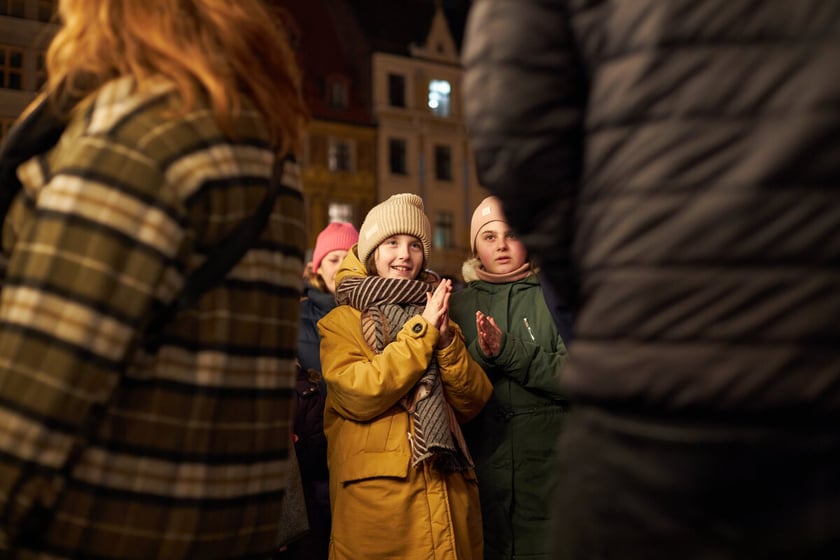 Rozświetlenie choinki bożonarodzeniowej na wrocławskim Rynku, 6.12.2022