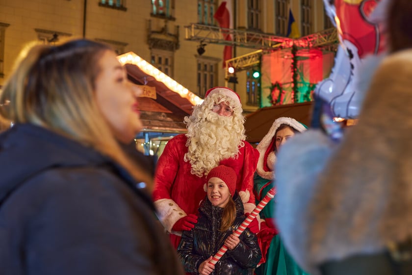 Rozświetlenie choinki bożonarodzeniowej na wrocławskim Rynku, 6.12.2022