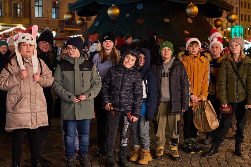 Rozświetlenie choinki bożonarodzeniowej na wrocławskim Rynku, 6.12.2022