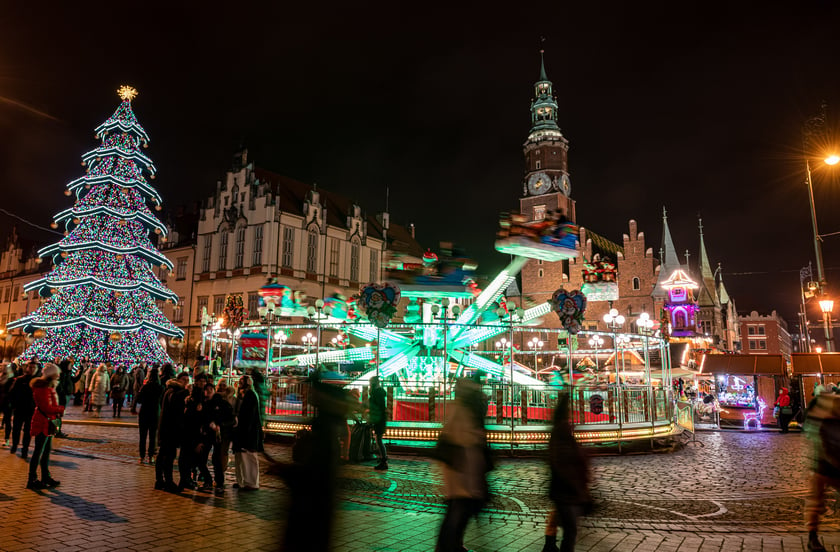 rozświetlenie choinki na wrocławskim Rynku 2022