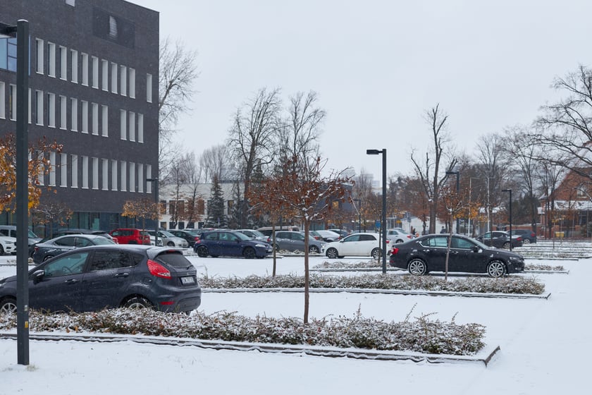 Zima zagościła we Wrocławiu. Właśnie spadł pierwszy śnieg...